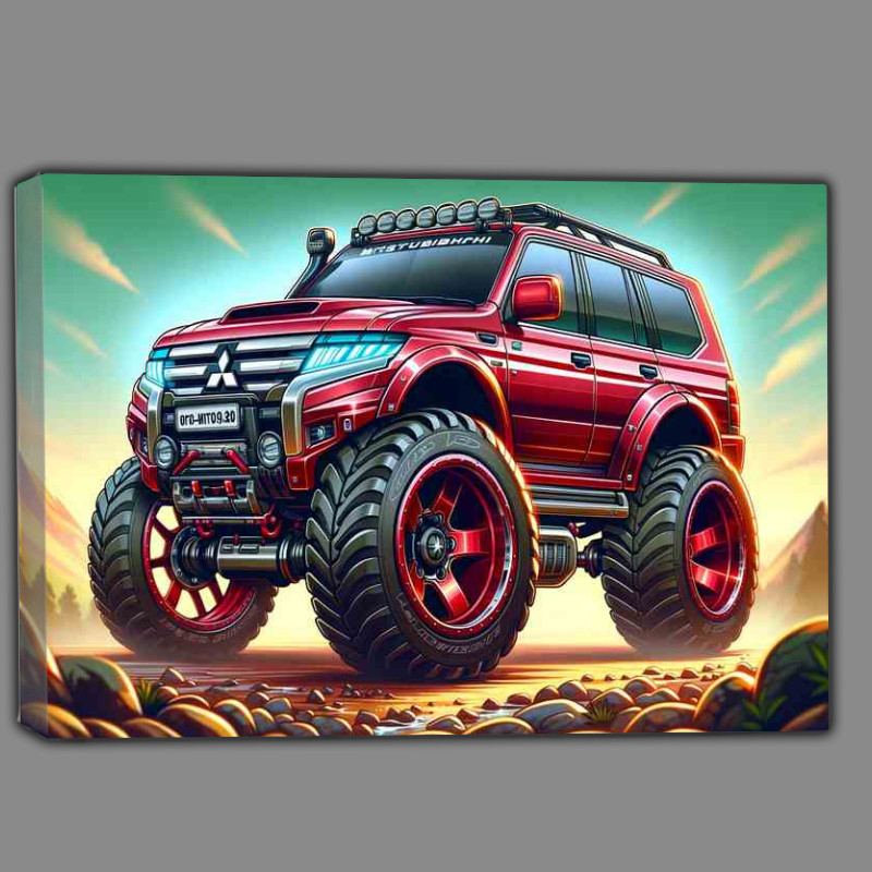 Buy Canvas : (Mitsubishi Montero 4x4 style in maroon red)