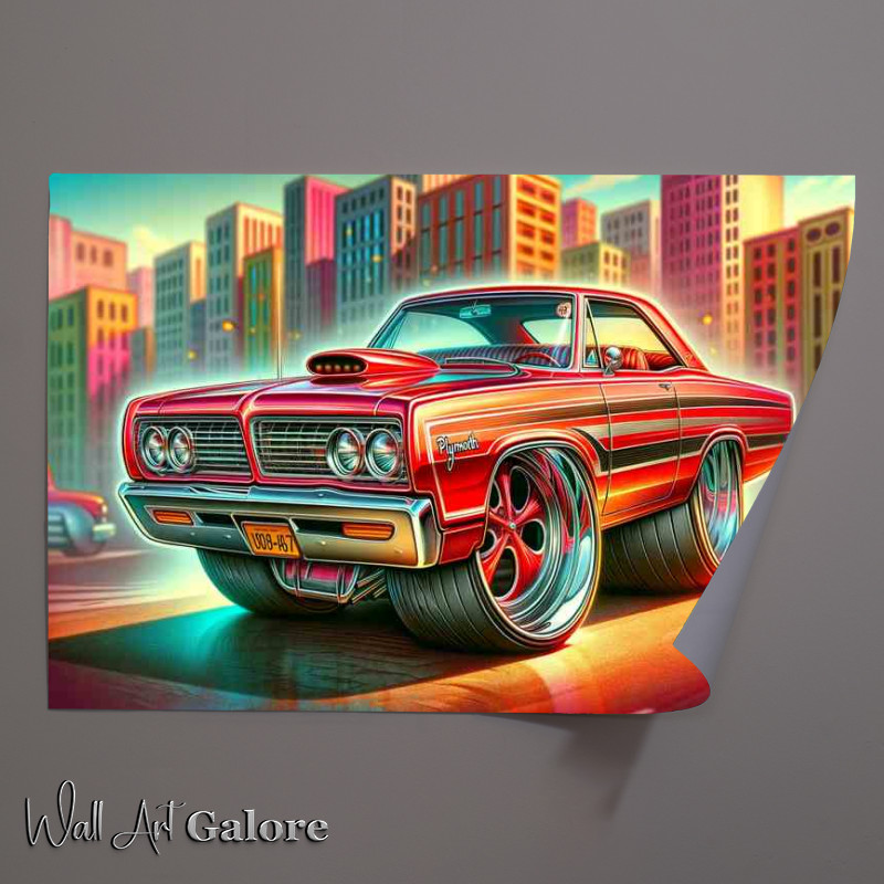 Buy Unframed Poster : (Plymouth Fury style extremely exaggerated features)