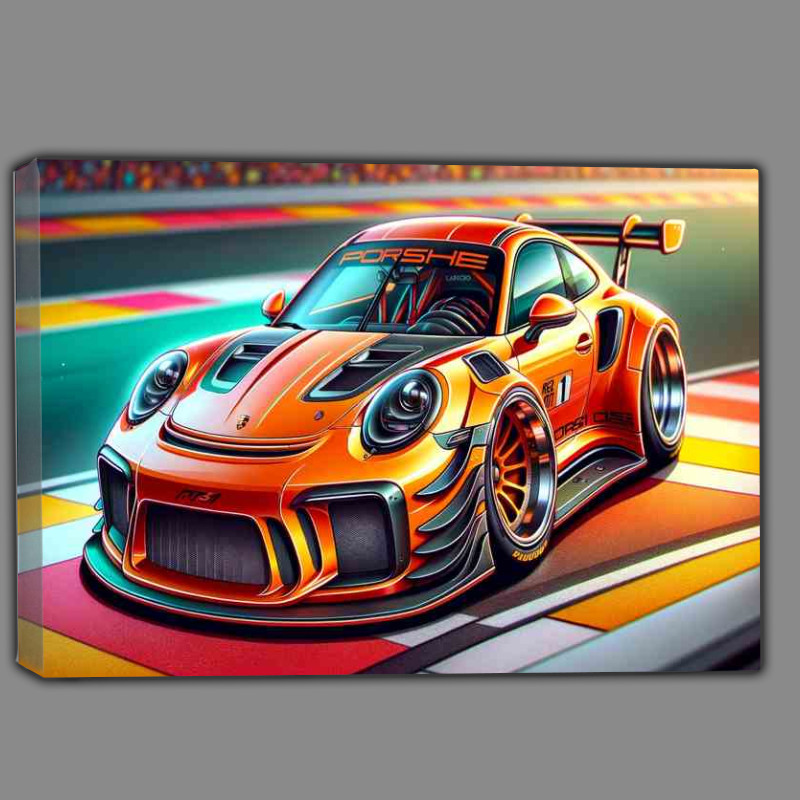 Buy Canvas : (Porsche 911 GT3 RS style extremely exaggerated features)