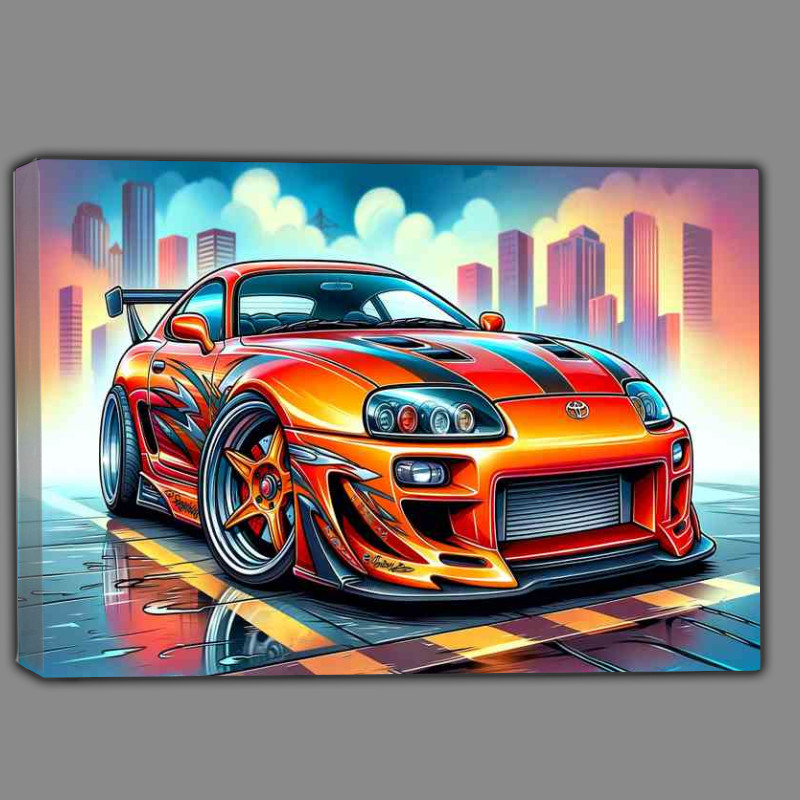 Buy Canvas : (Toyota Supra inspired by the car in orange)