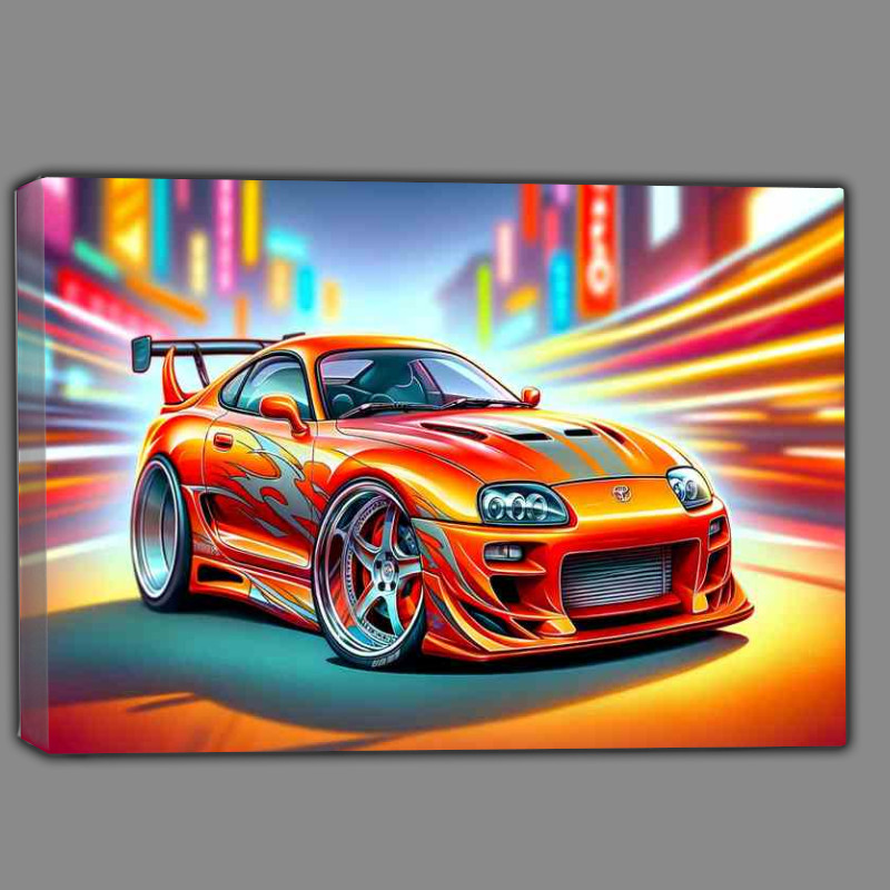 Buy Canvas : (Toyota Supra style with big wheels in orange)