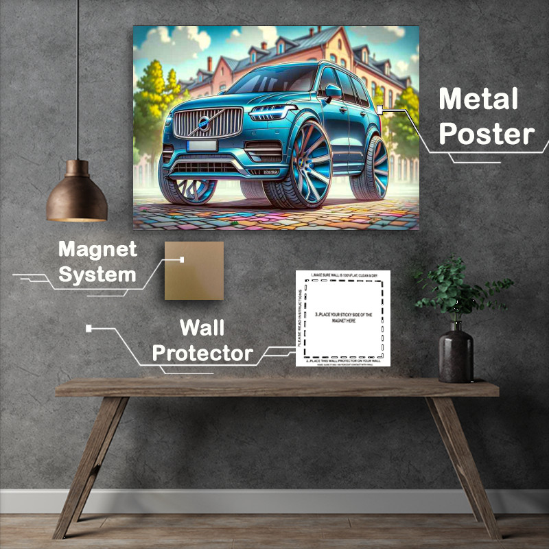 Buy Metal Poster : (Volvo XC90 4x4 style with an elegant blle)