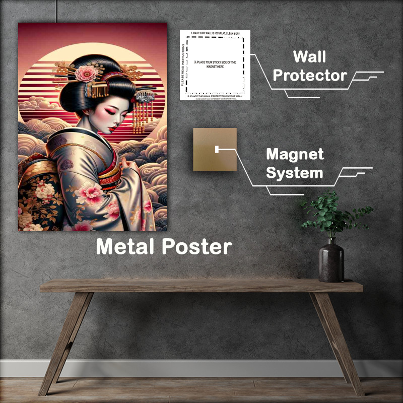 Buy Metal Poster : (Geisha Beauty Traditional Japanese Art)