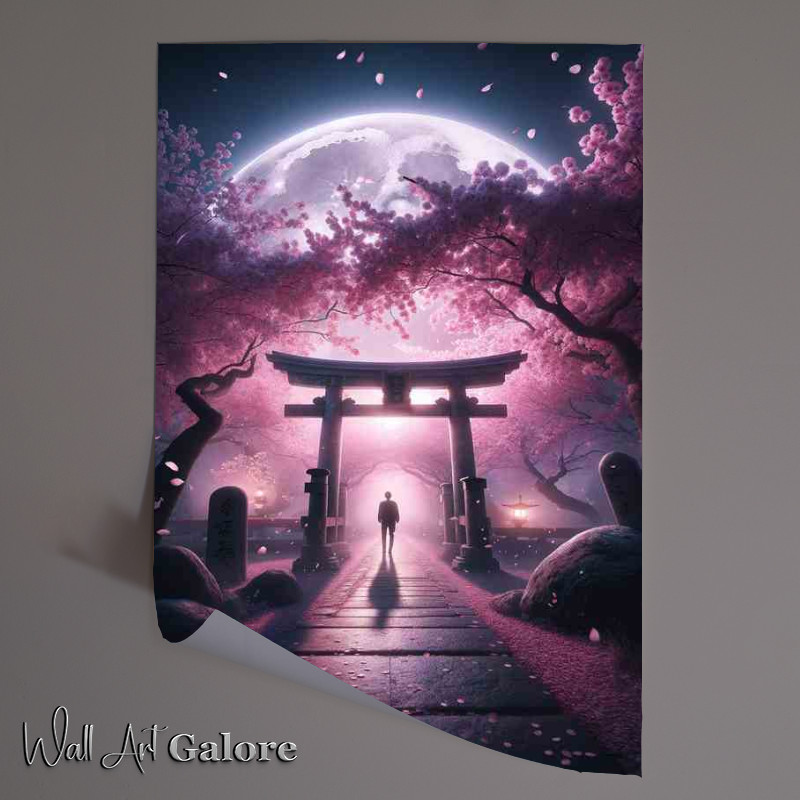 Buy Unframed Poster : (Lunar Whisperer Sakura Gate Vigil)