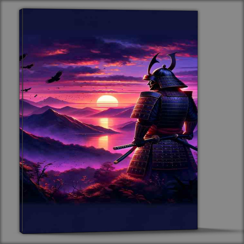 Buy Canvas : (Samurai Warrior Sunset Ancient Japan at dusk)