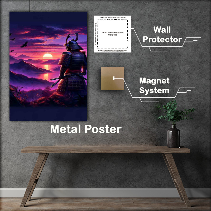 Buy Metal Poster : (Samurai Warrior Sunset Ancient Japan at dusk)