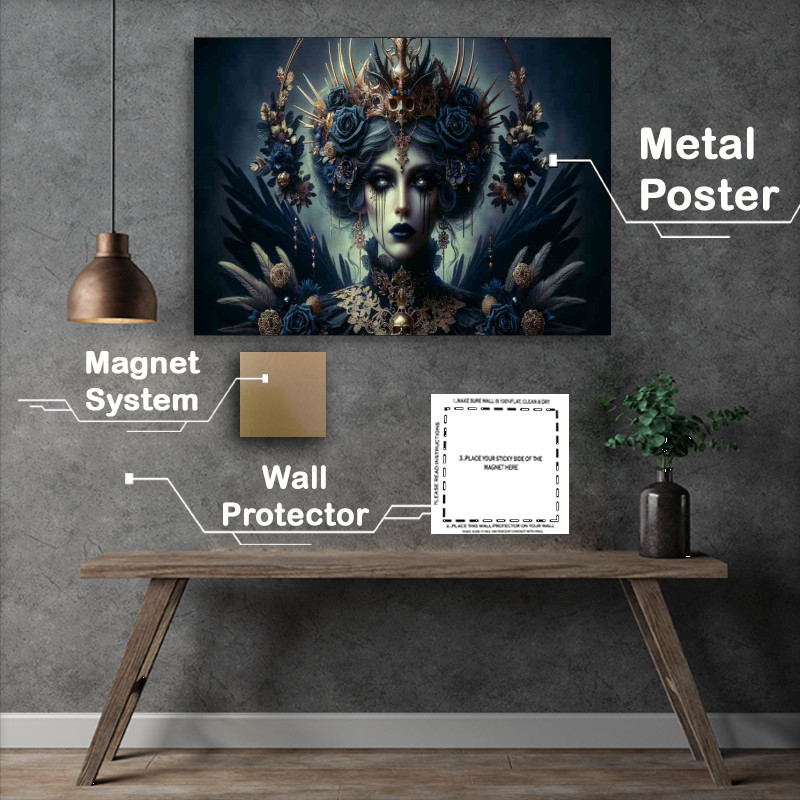 Buy Metal Poster : (Gothic Fantasy Queen with Dark Crown)