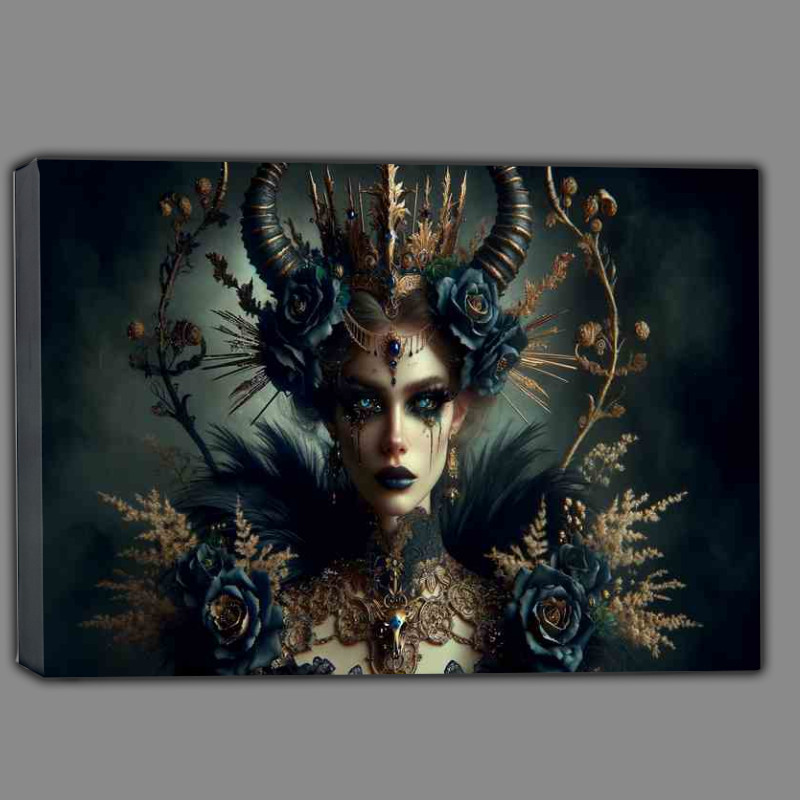Buy Canvas : (Gothic Fantasy Queen with Dark roses)