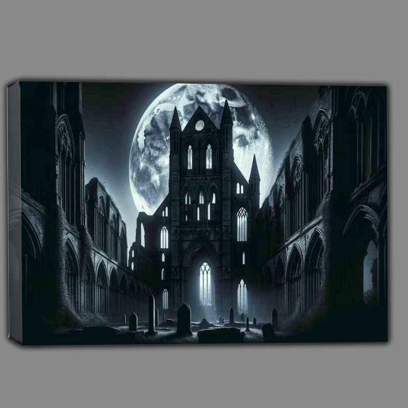 Buy Canvas : (Midnight Abbey The gothic architecture)