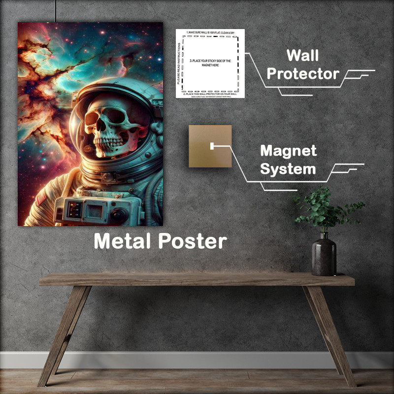 Buy Metal Poster : (Astronaut Skeleton Space Odyssey)