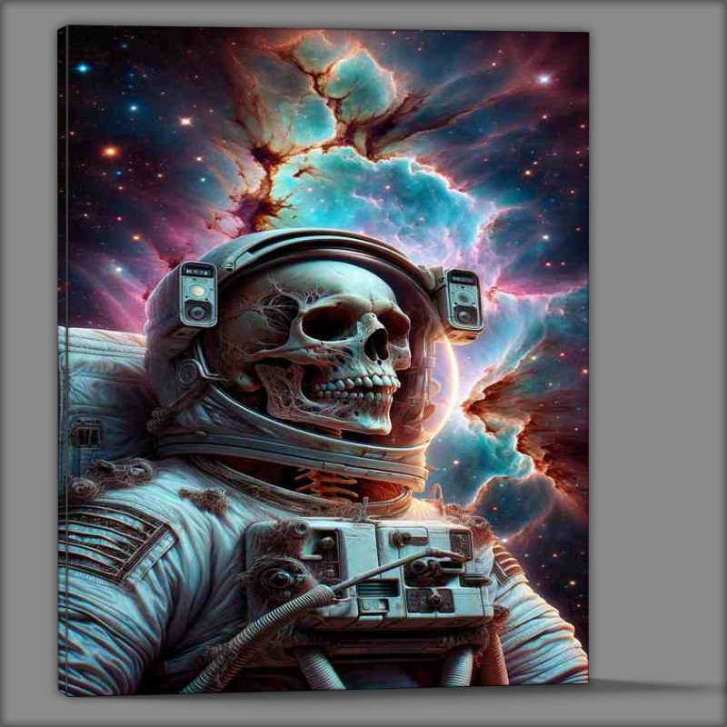 Buy Canvas : (Cosmic Voyage Astronaut Skeleton Space Odyssey)
