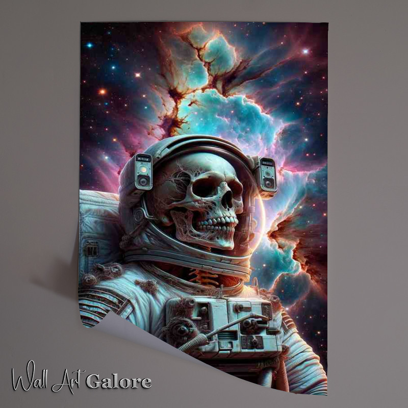 Buy Unframed Poster : (Cosmic Voyage Astronaut Skeleton Space Odyssey)