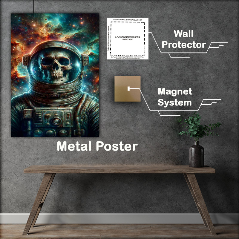 Buy Metal Poster : (Stellar Skull Astronaut)