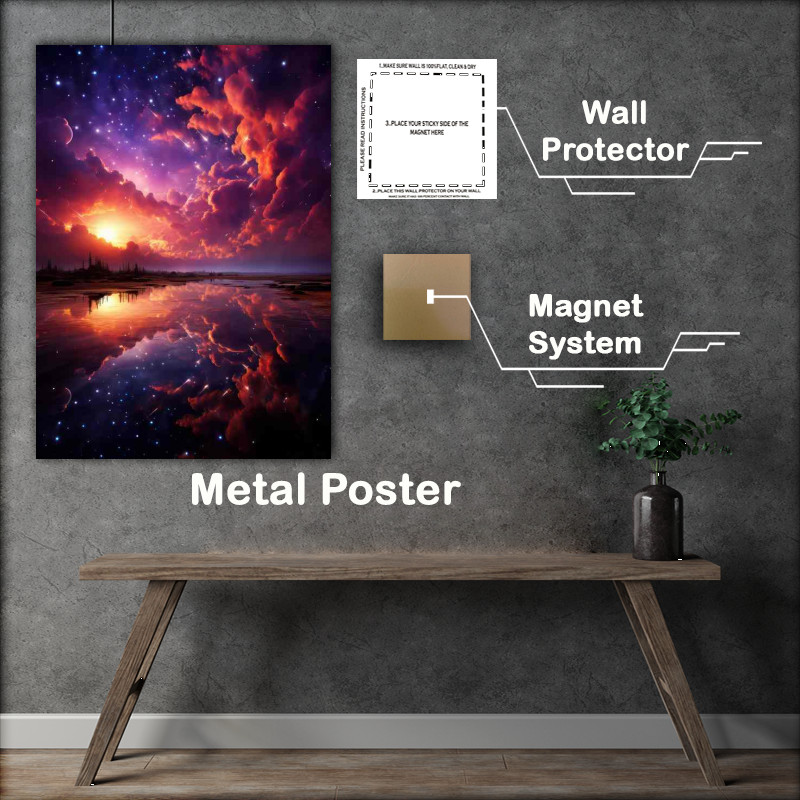 Buy Metal Poster : (Dreams in Dayglow Navigating Neon Narratives)