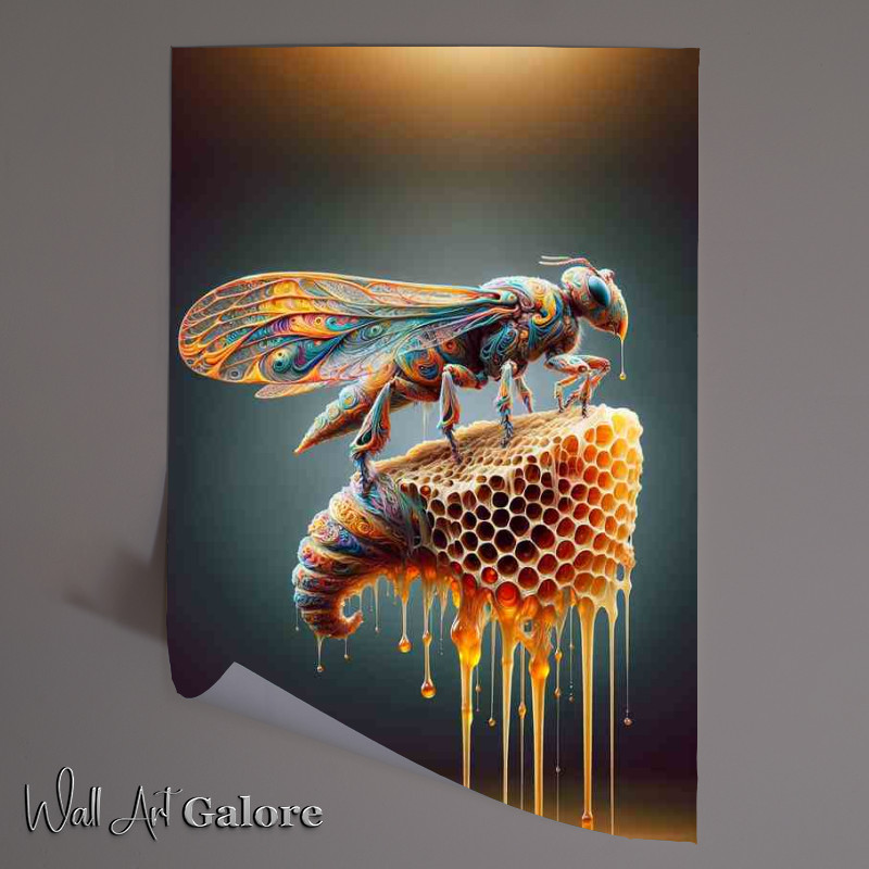 Buy Unframed Poster : (Insect Honeycomb Fantasy Creature)