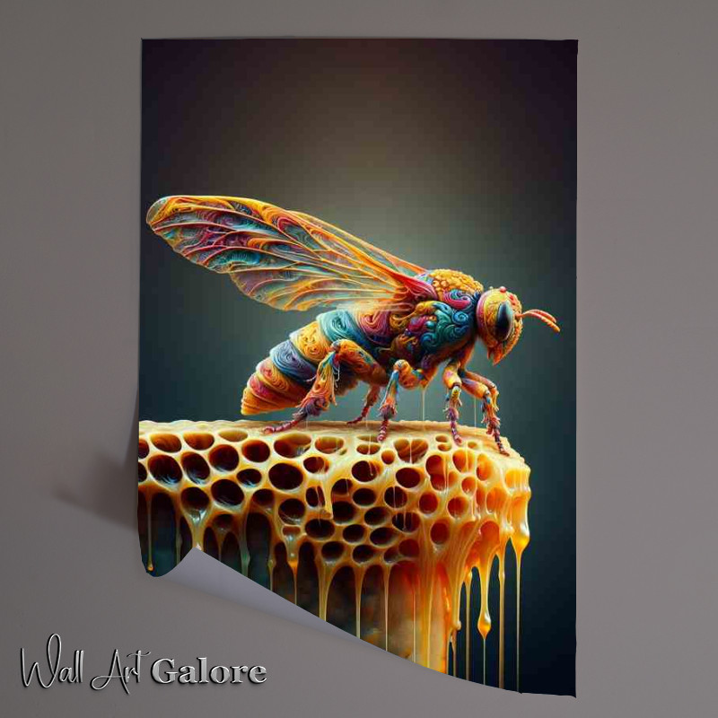 Buy Unframed Poster : (Surreal Insect Honeycomb Fantasy Creature)