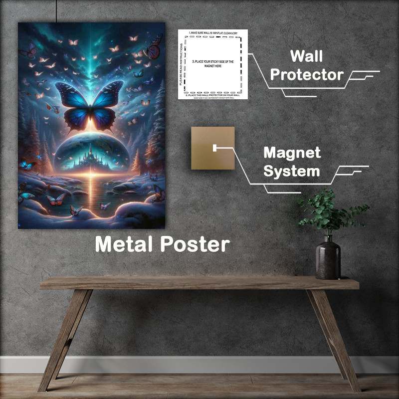 Buy Metal Poster : (Twilight Butterfly Dreamscape)