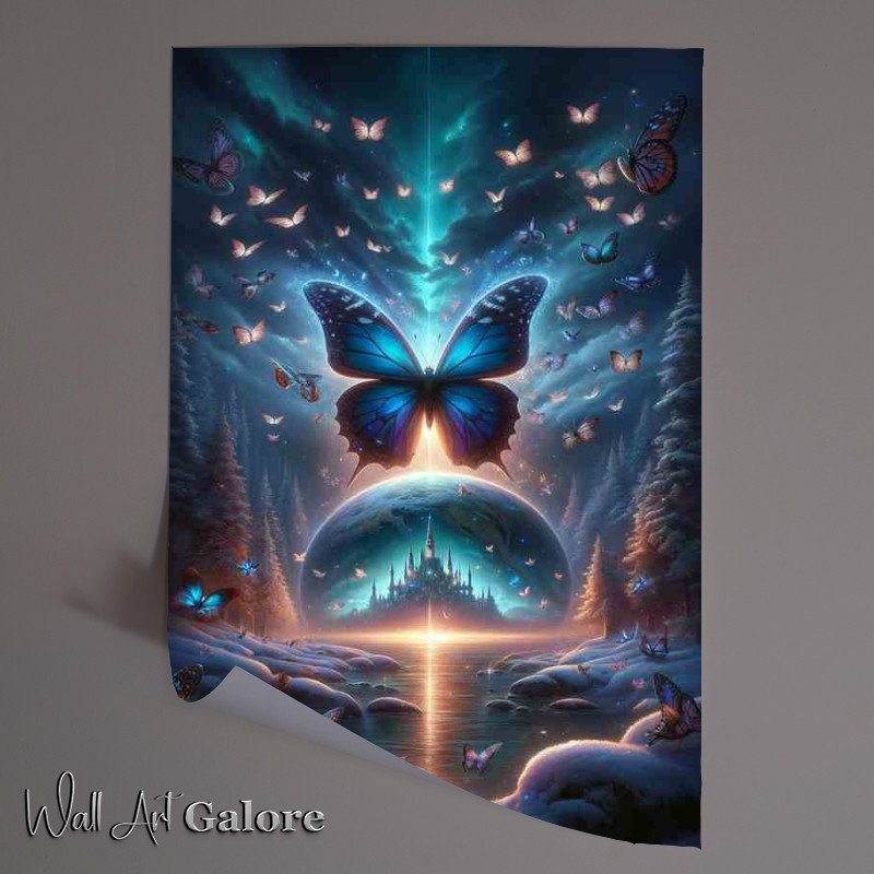 Buy Unframed Poster : (Twilight Butterfly Dreamscape Canvas s an exquisite butterfly)