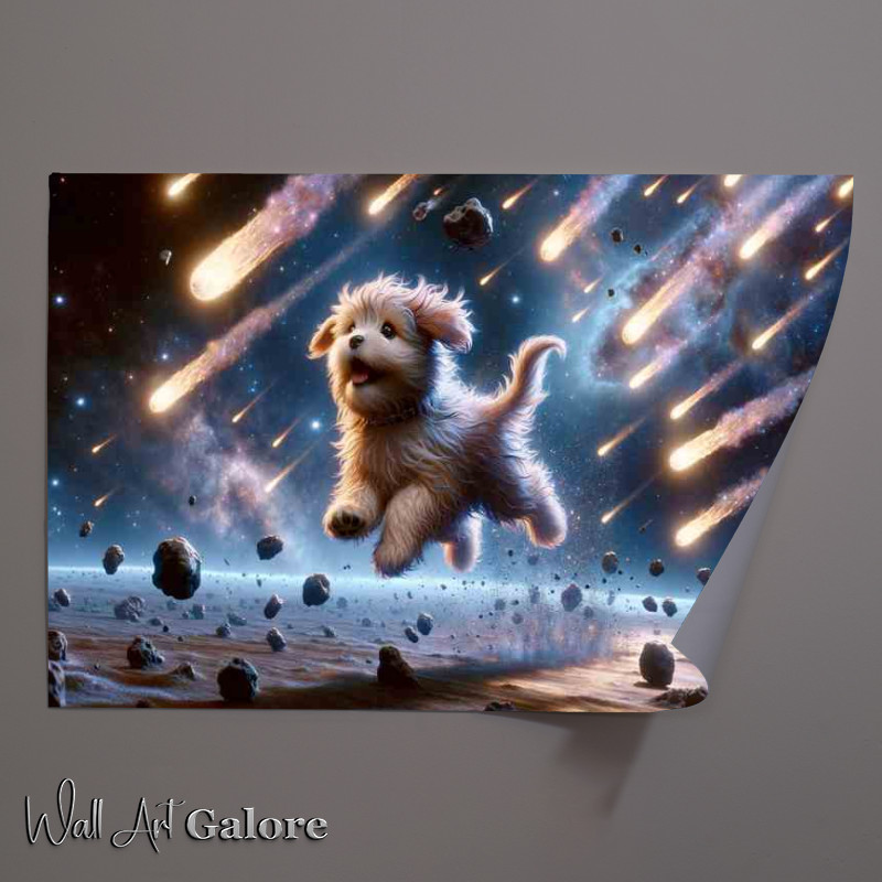 Buy Unframed Poster : (Interstellar Puppy Chasing Comets playful interstellar puppy)