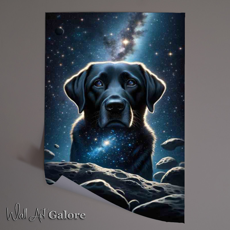 Buy Unframed Poster : (Cosmic Labrador Retriever with Stars in its Eyes)