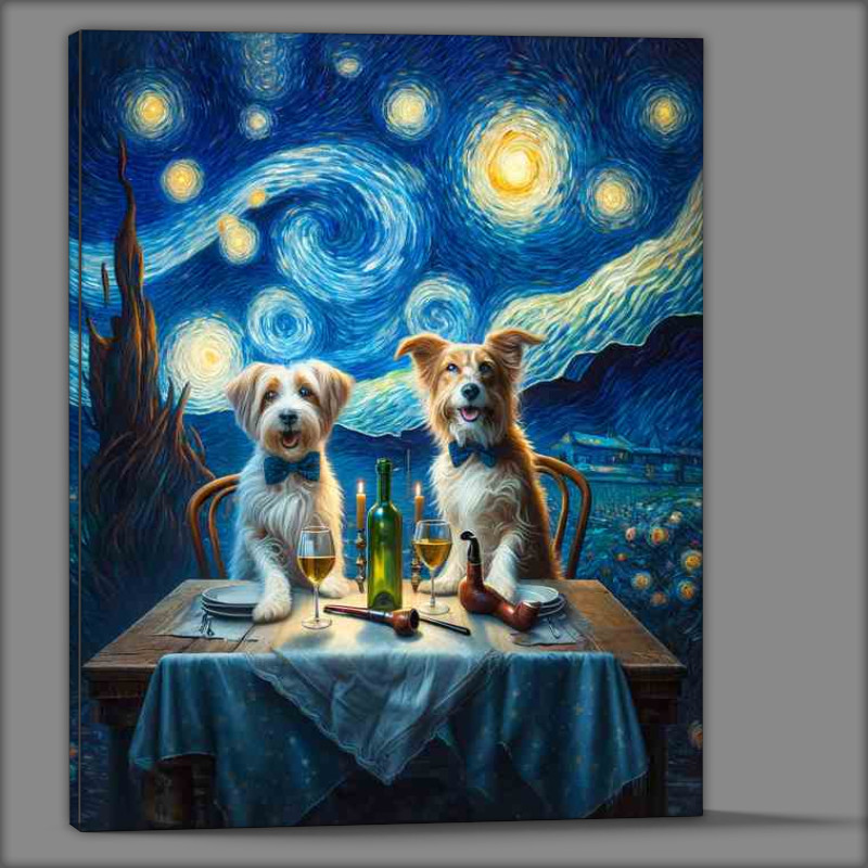 Buy Canvas : (Night Canines Dreamy Artistic Interpretation)