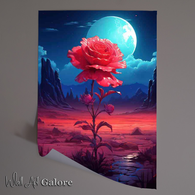 Buy Unframed Poster : (Fantasy Fields of red rose Flowers)