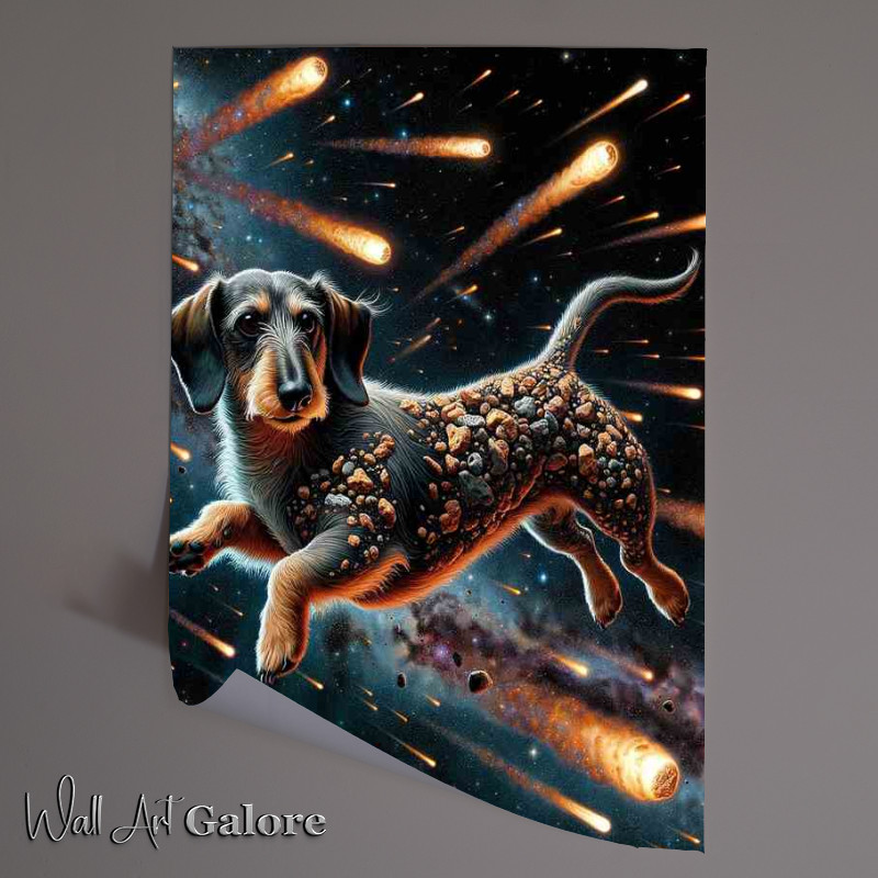 Buy Unframed Poster : (Space Dachshund Chasing Comets)