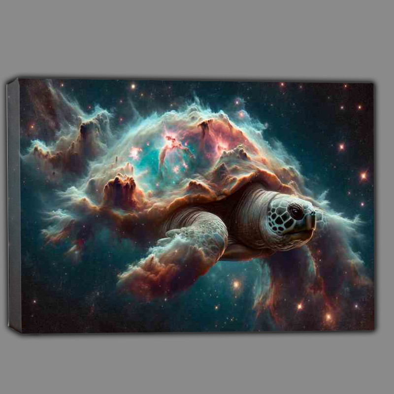 Buy Canvas : (Cosmic Turtle with Nebula Shell drifting through space)