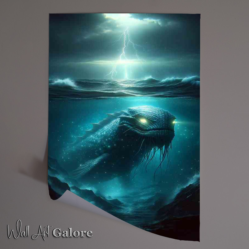 Buy Unframed Poster : (Guardian of the Abyss Leviathans Gaze)