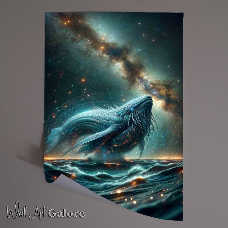 Buy Unframed Poster : (Mythical Leviathan in Stellar Sea)