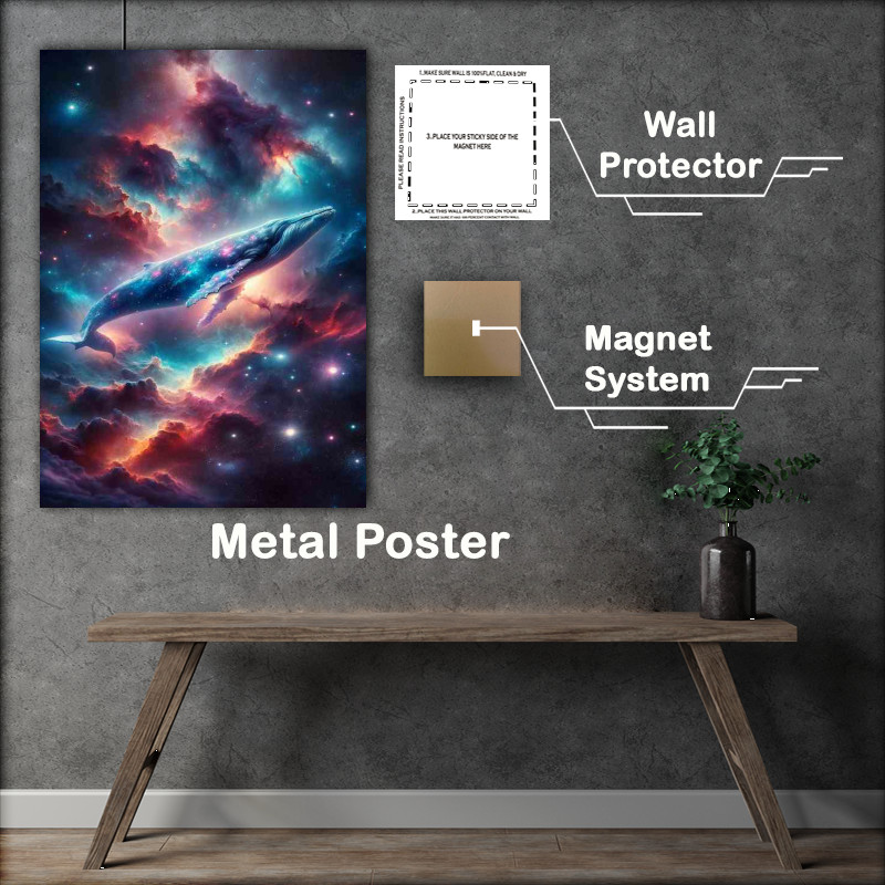Buy Metal Poster : (Serenity Nebula Whale in Space)