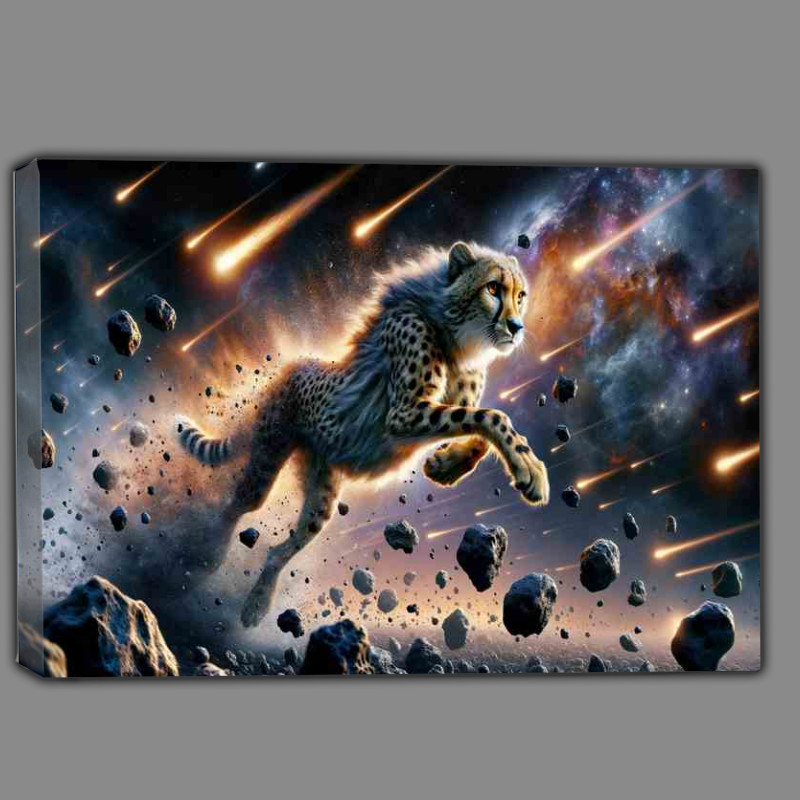 Buy Canvas : (Comet Cheetah Sprinting Through the Asteroid Belt)