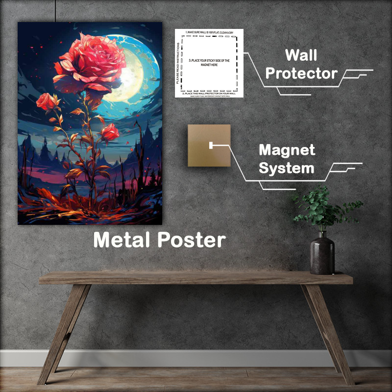 Buy Metal Poster : (Glittering Gardens Flora of the Fantasy Fields)
