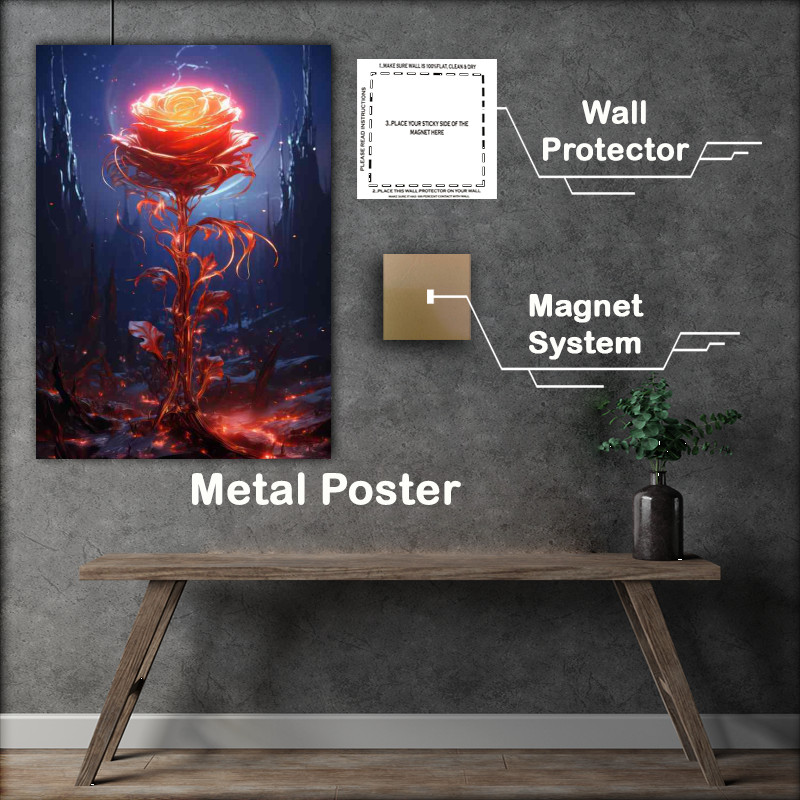 Buy Metal Poster : (Glowing Gardens Flora of the Fantasy Fields)