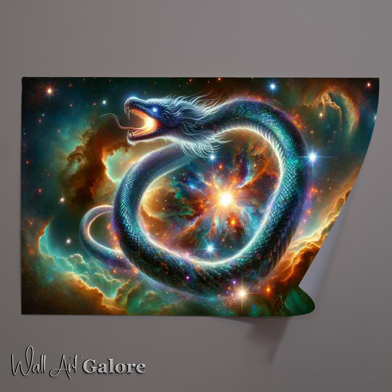 Buy Unframed Poster : (Supernova Serpent Slithering in Space)