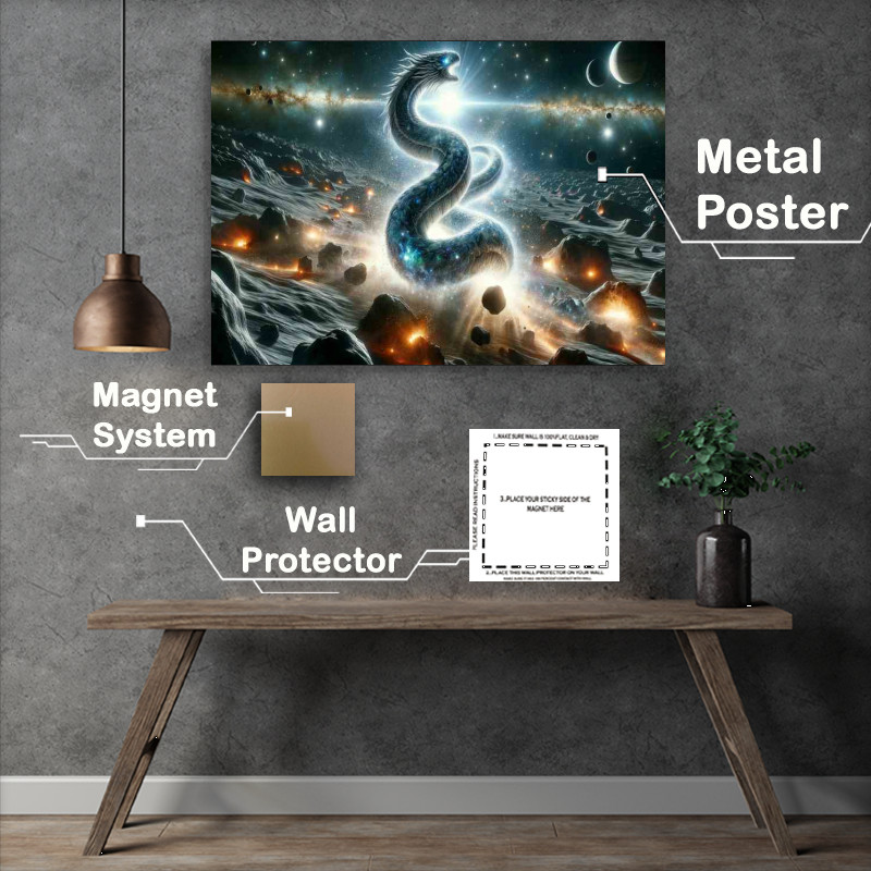 Buy Metal Poster : (Supernova Serpent in the Asteroid Field)
