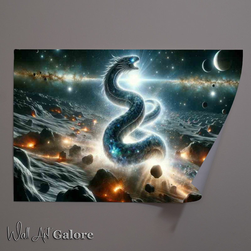 Buy Unframed Poster : (Supernova Serpent in the Asteroid Field)