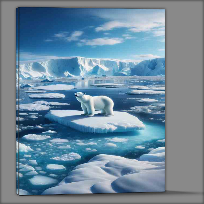 Buy Canvas : (Arctic Majesty Polar Bears Ice Realm)