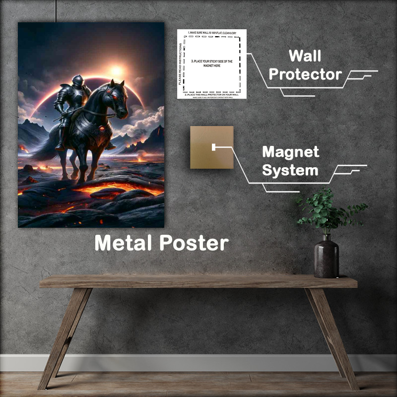 Buy Metal Poster : (Eclipse Cavalier Lava Fields Patro)