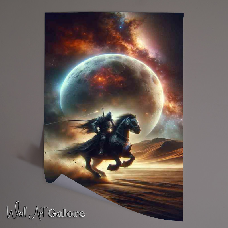 Buy Unframed Poster : (Lone Warriors Quest beneath Cosmic Moon)
