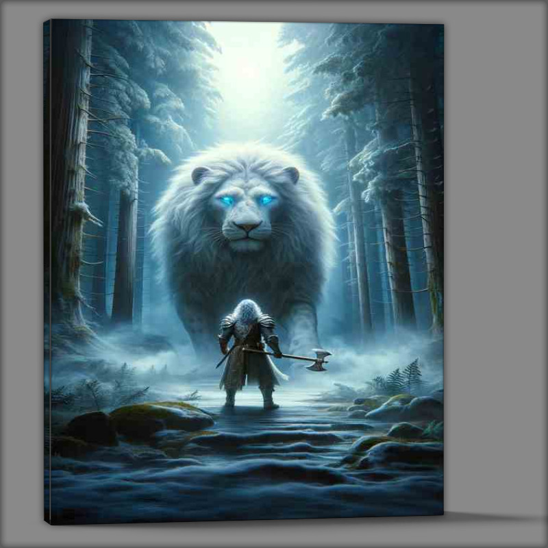 Buy Canvas : (Majestic Guardian Enchanted Warrior Encounter medieval armor)