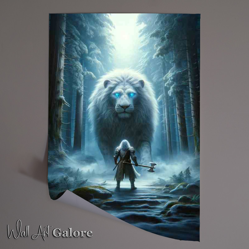Buy Unframed Poster : (Majestic Guardian Enchanted Warrior Encounter medieval armor)