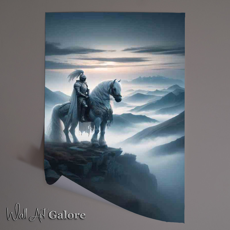 Buy Unframed Poster : (Mystic Knights Quest through Misty Mountain on the edge)