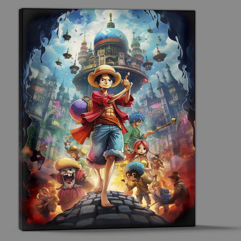 Buy Canvas : (One piece in the style of colorful cartoon)