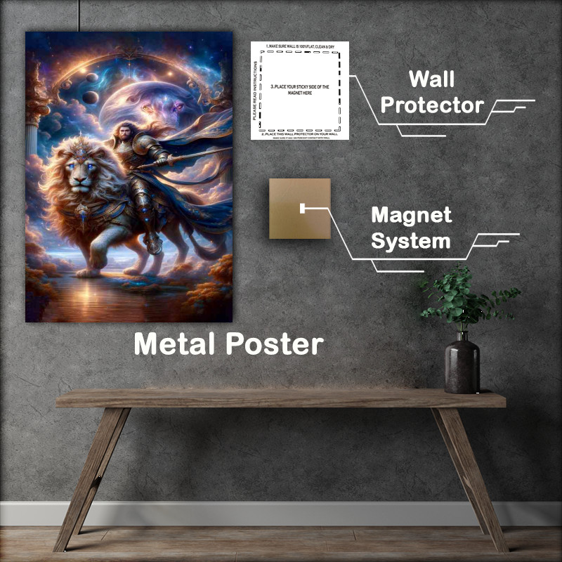 Buy Metal Poster : (Valiant Knight Mounted on Celestial Lion)