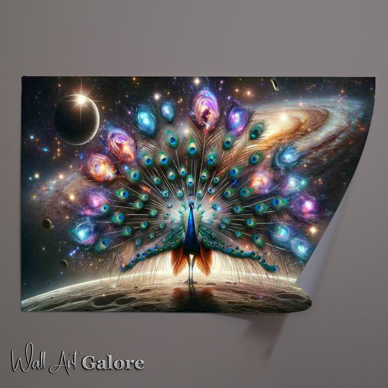Buy Unframed Poster : (Astral Peacock with Cosmic Feathers)
