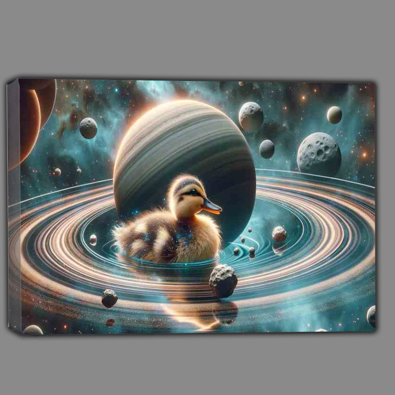 Buy Canvas : (Galactic Duckling Swimming in a Planets Rings)