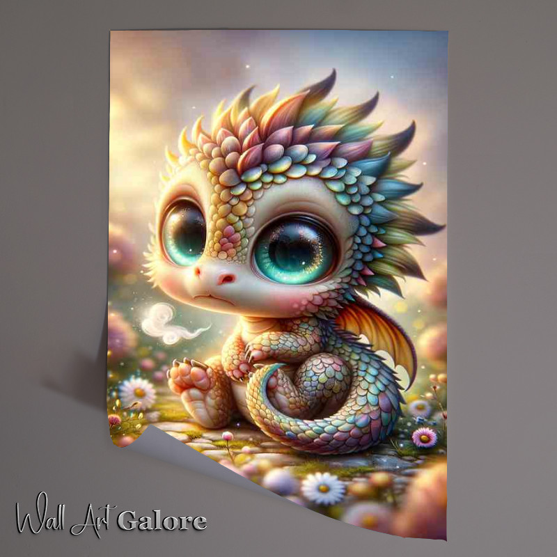 Buy Unframed Poster : (Adorable Baby Dragon with Sparkling Eyes)