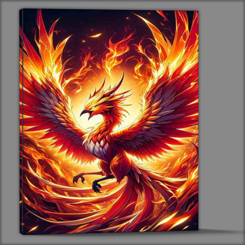 Buy Canvas : (Anime Style Phoenix in Fiery Rebirth)