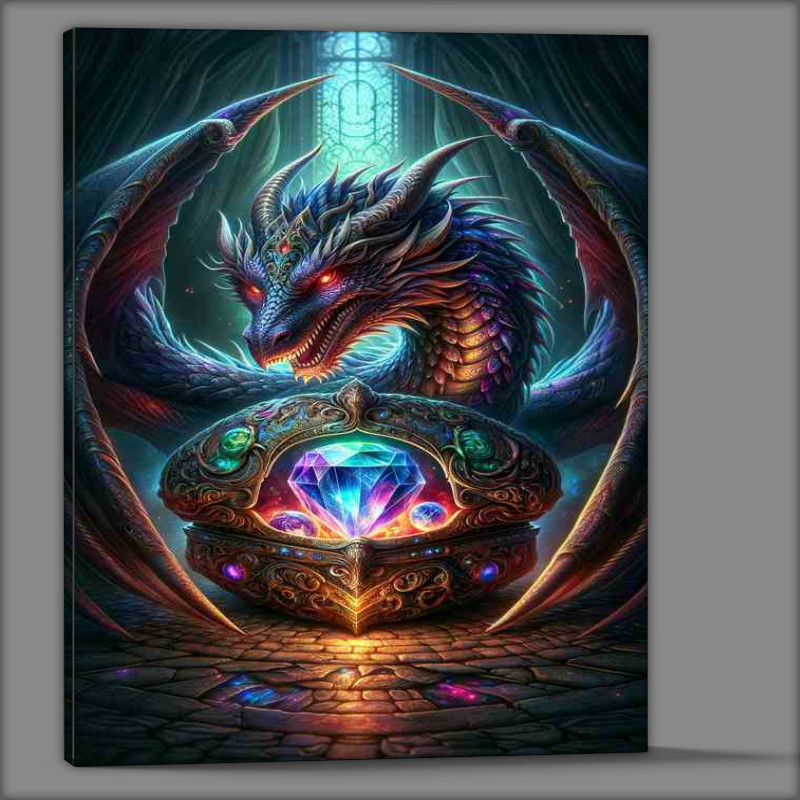 Buy Canvas : (Dragon Guardian of Enchanted Gem)